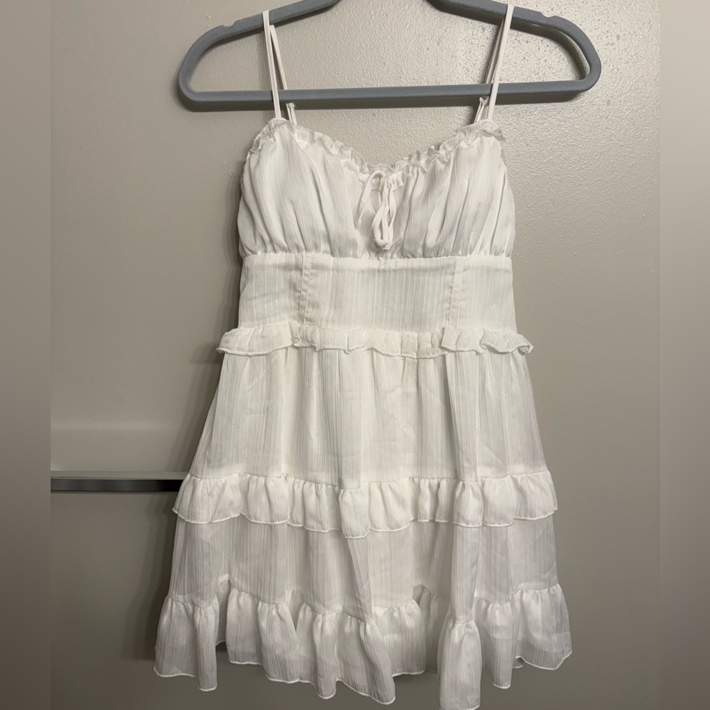Wild Fable White Ruffled Dress